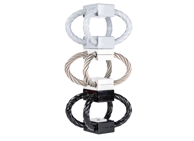 Wire rope mounts diverse versions.